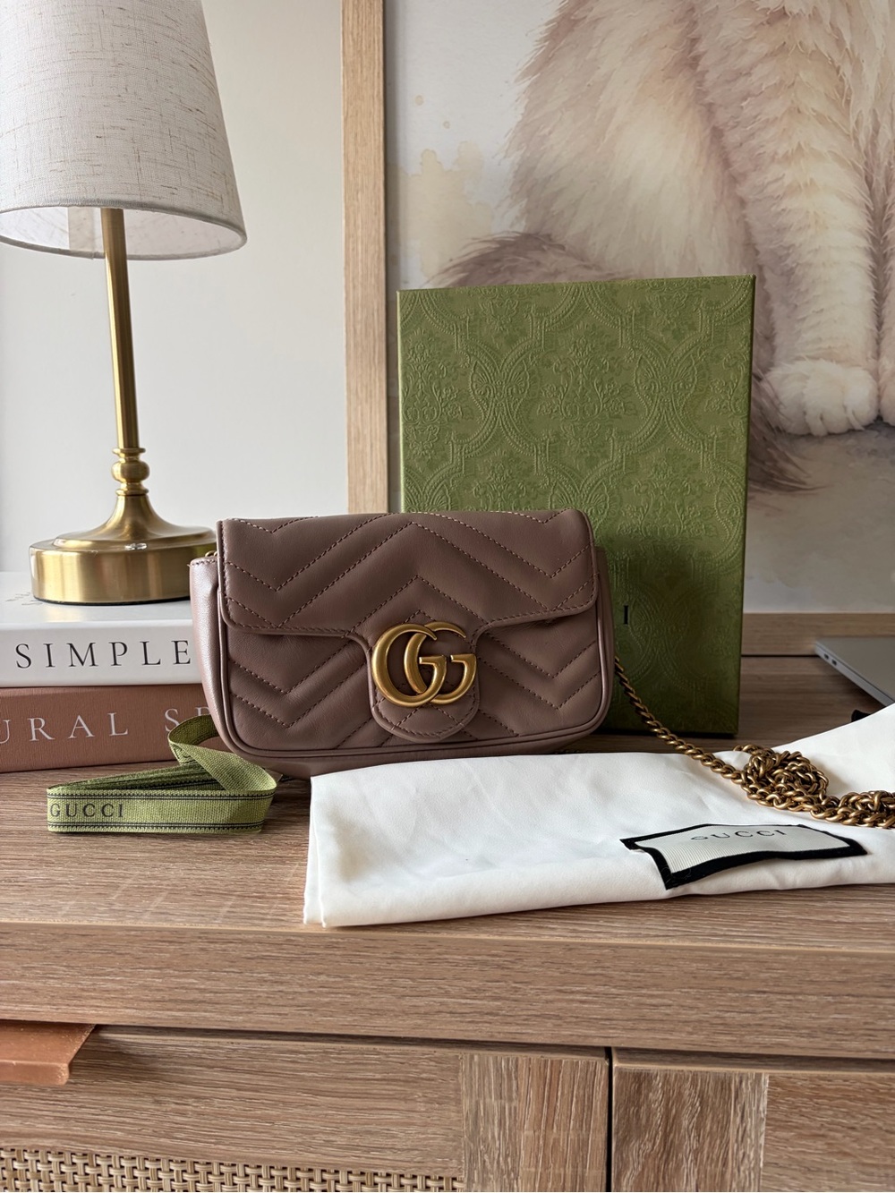 Gucci Mini Marmont Crossbody Bag in Rose